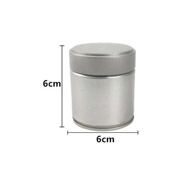 1 Pcs Portable Mini Matcha Powder Can Thick Tinplate Tea Sealed Jar Spice Storage Box Container Box Kitchen Gadgets Household