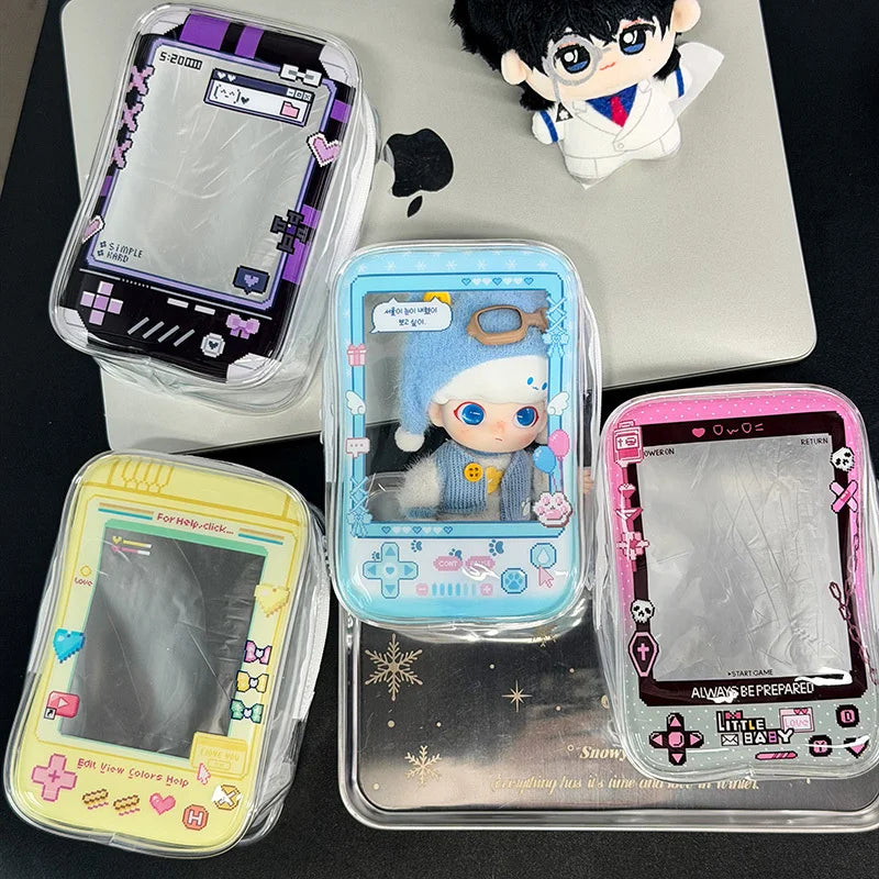 New Fun Creative Prison-themed Itabag Transparent Case For 13cm Doll Portable Clear Keychain Gift Box Collectibles Storage Pouch