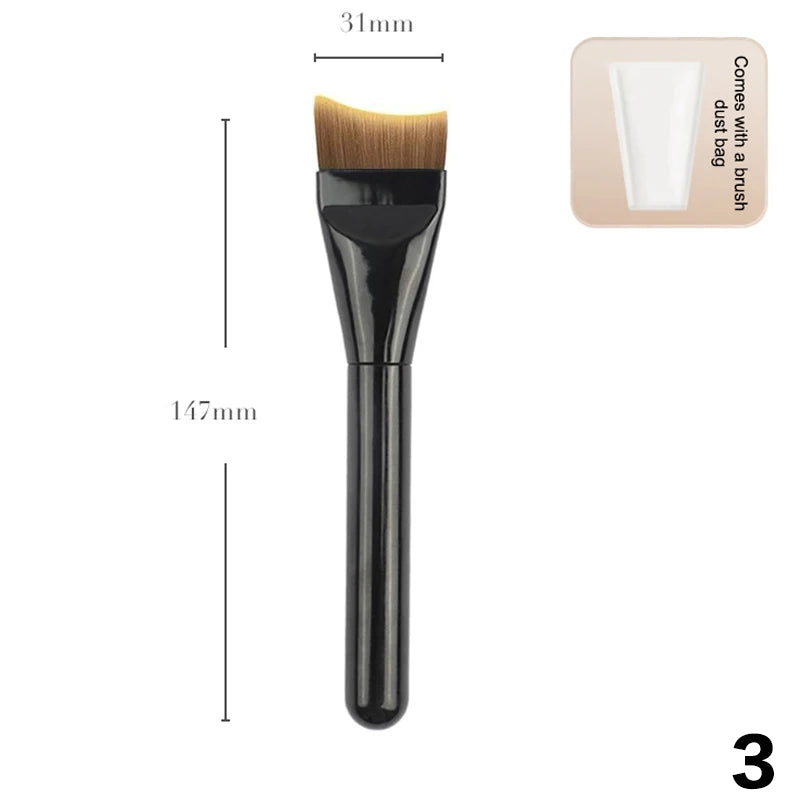 Ultra Thin Foundation Brush Lightweight Face Contour Brush Flat Contour Brush Foundation Cream Makeup Brushes Beauty