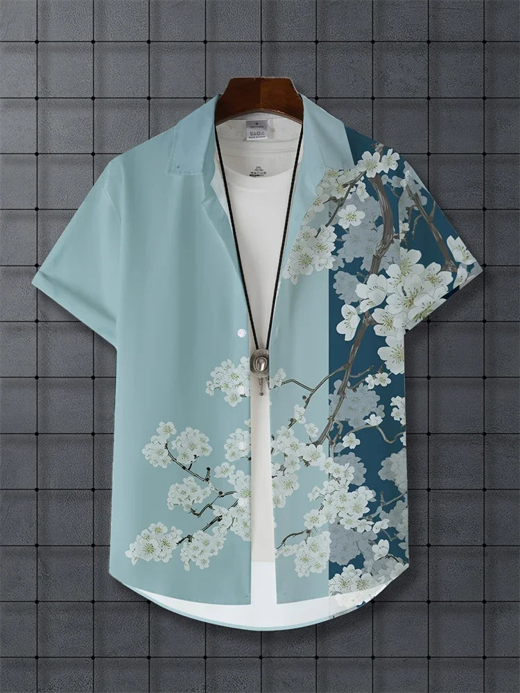 Hawaii Fashion Black And White Plaid Shirt Summer Simple Daily Men's And Women's Lapel Button Down Tops Oversized Cool Casual