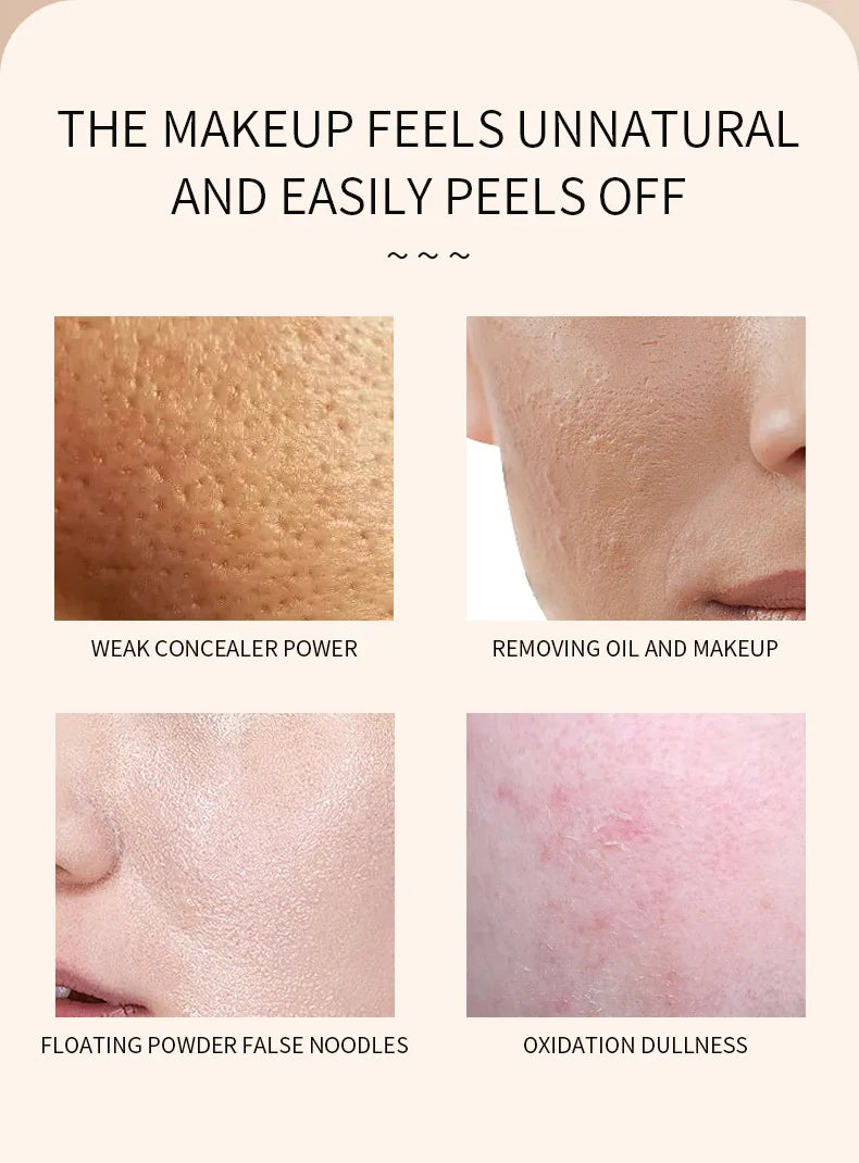Mushroom Head BB Cream Foundation Cream Full Coverage Natural Nude Face Concealer Moisturizing Waterproof Long Lasting Makeup