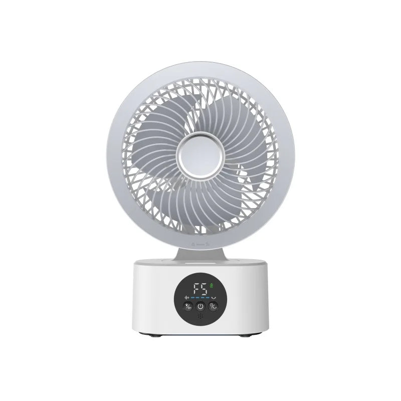 HOMEFISH USB Rechargeable Wall‑mounted Fan Foldable Swivel Portable Fan Built‑in Night Light Household Air Cooling Fan