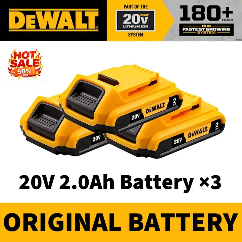 100% Genuine DEWALT 20V Max 2/5/6/9Ah Battery Charger Combo Li-Ion XR Series for Power Tools Battery DCB200,DCB202,DCB205,DCB206