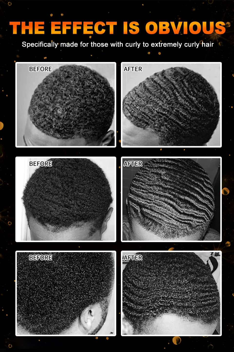 Anti-Hair Loss Pomade Hair Styling Nourishing Wax For Curly Black Man Strong Hold 360 Waves Layered Style Edge Control Hair Gel