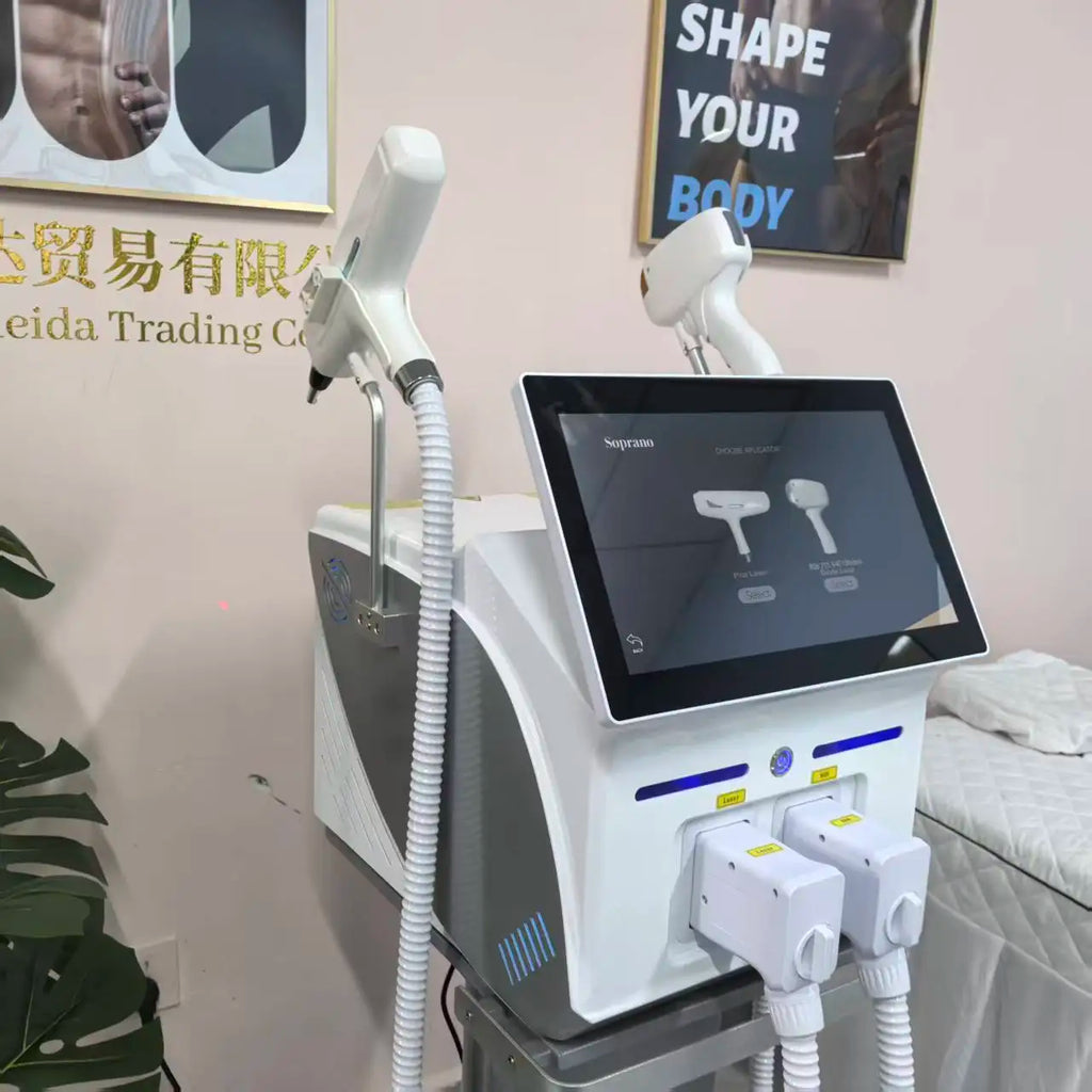 Myoslim 2In1 FAC 10Bars Diode 808 Lase Hair Removal Machin Picosecond Tattoo Removal Machine 4Wavelength Skin Rejuvenation