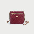 2026 New Secret Garden Camellia Pattern Quilted Chain Box Bag Mini Ladies Single Shoulder Crossbody Bag