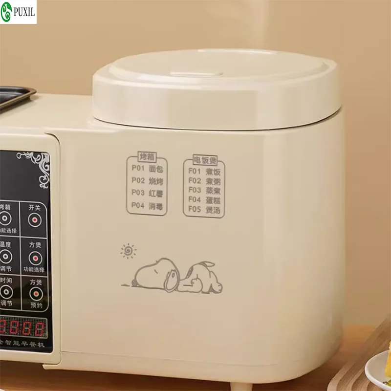 Three in one breakfast electromechanical rice soup stew pasta cooking pan food Mantou pizza oven egg fried egg frying pan toast