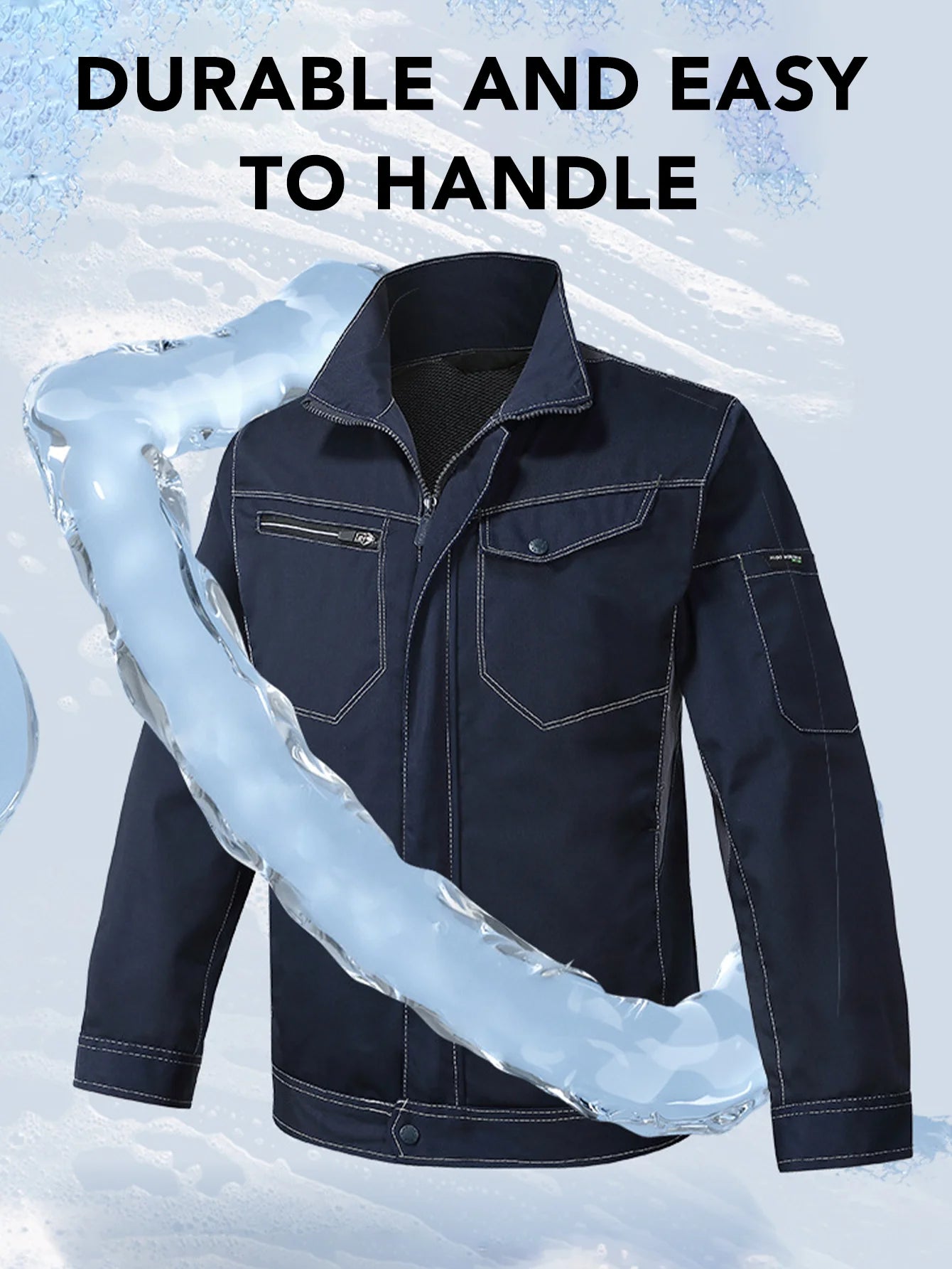 Fashion Denim Workwear for Men Women Spring Autumn Long-sleeved Work Clothes Wear-resistant Uniform Coat Workshop Uniforms