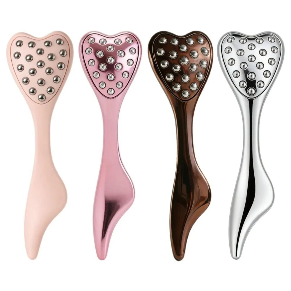 20 Beads Design Point Pressing Massager Reduce Puffiness Skin Scraping Facial Roller Face Lifting and Tightening