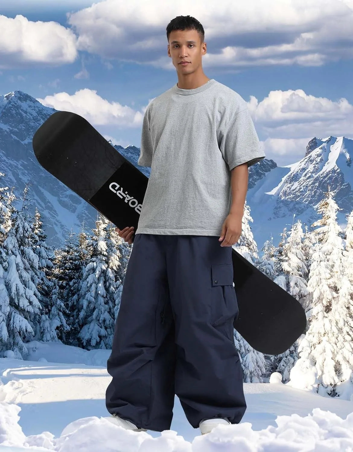 GSOU SNOW 2025 Loose Skiing Pants Snowboard Sport Trousers Outdoor Waterproof Windproof Ski Wear Winter Warm Female Ski Britches
