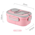 Portable Lunch Box Compartment Wheat Straw Bento Carrying Handle Box Reusable Tableware Containers Meal Snack Food Containers 라면