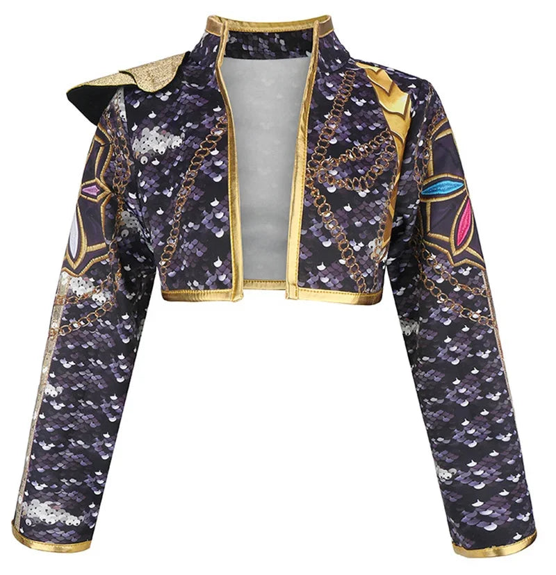 New Movie Role-playing Costume Suits Kids Girls Cartoon Cosplay Sets Children Fashion Stage Performance Clothing Outfits 4-12Y