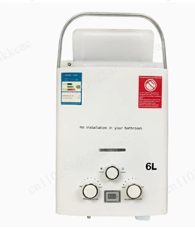 Water Heater 6L Outdoor Camping Instant Heating Bath With Shower Head Hot Water Heater Car Truck Tent Water Tank