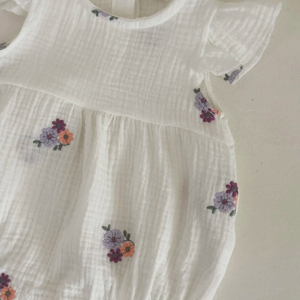 Baby Girl Clothing New Summer Newborn Baby Girl Romper Embroidered Flowers Cotton Toddler Baby Girls Jumpsuit 1-18M