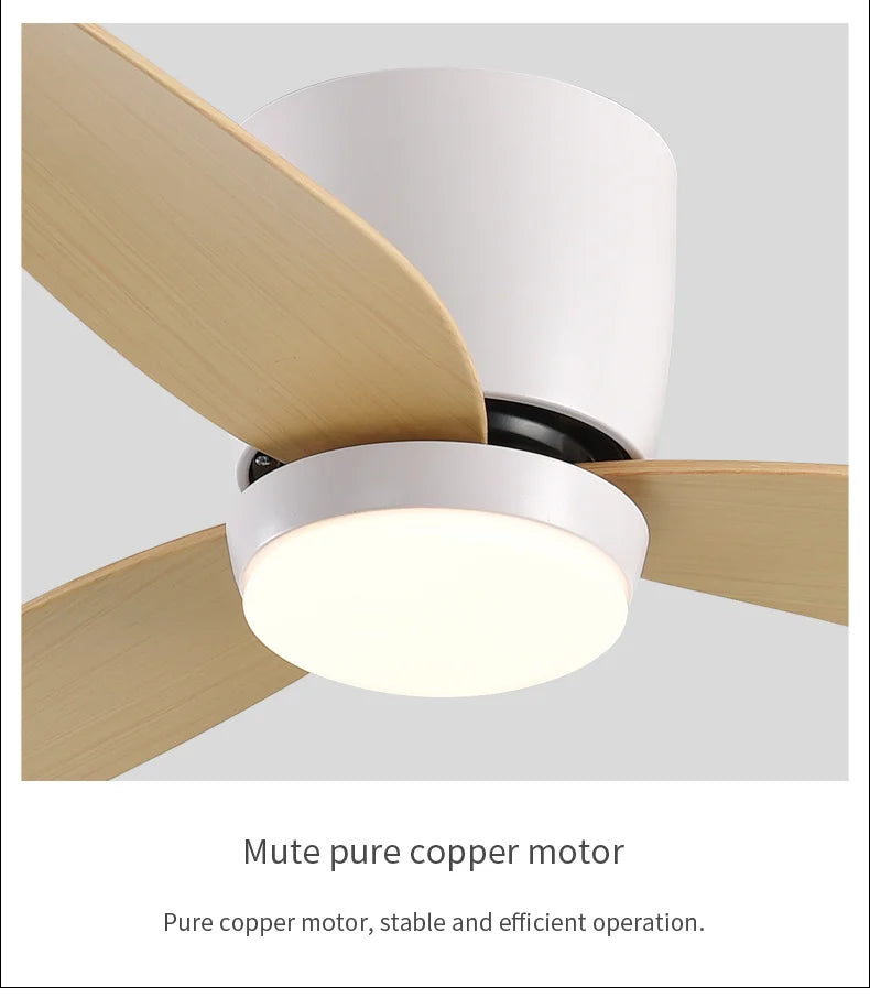 SOVE Modern Led Ceiling Fan Kitchen Living Room Dining Room Household High Air Volume Remote Control Pendant Light