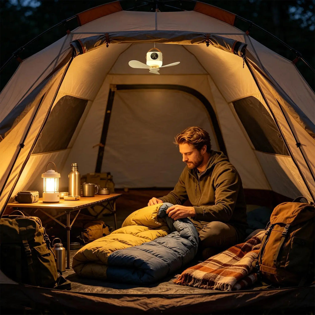 Camping Fans For Tents Low Noise Portable With Remote Timer Camping Tent Fan For Outdoor Beach Rv Bedroom Travel Road Trip