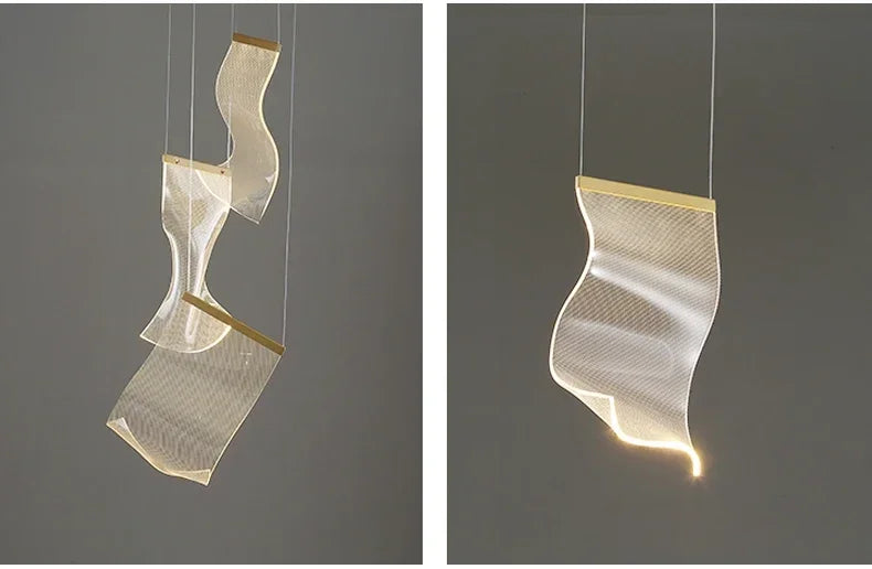 Modern LED Pendant Lights Living Dining Room Lighting Lustre Decor Chandelier Indoor Villa Duplex Stairs Hanging Lights Fixture
