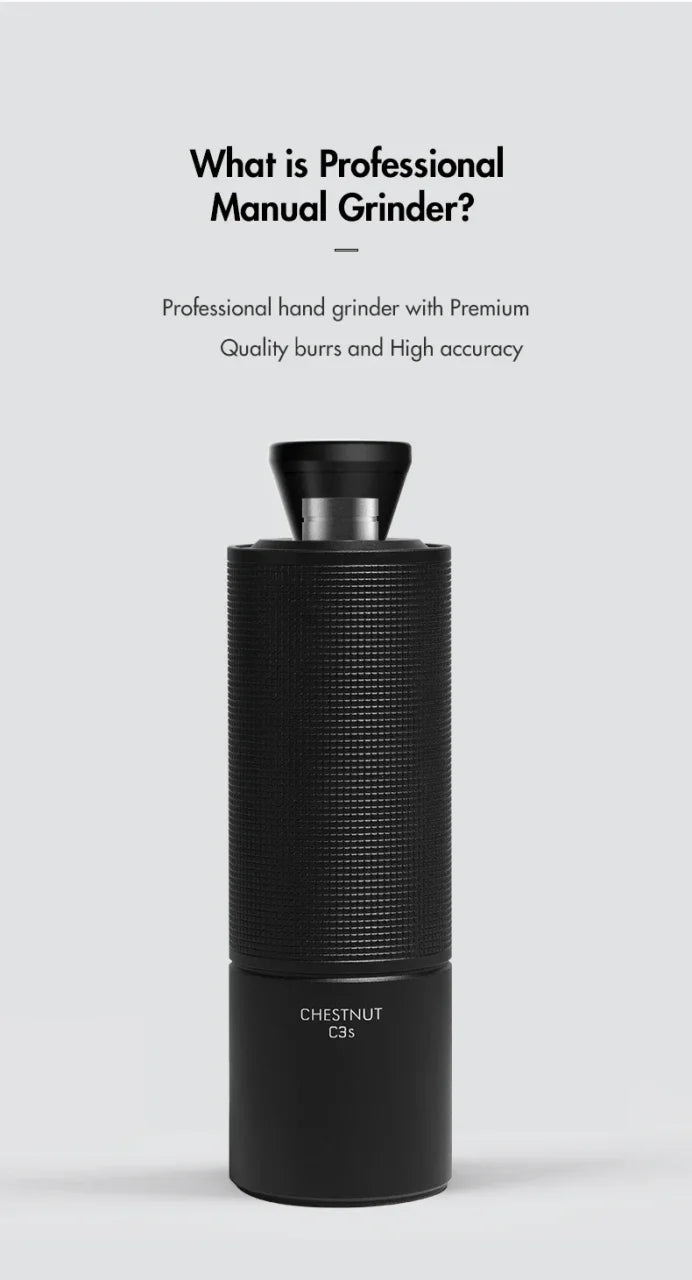 TIMEMORE Chestnut C3S / C3ESP Manual Coffee Grinder All-metal Body & S2C Burr Portable Hand Coffee Mill Grinder With Double Bear