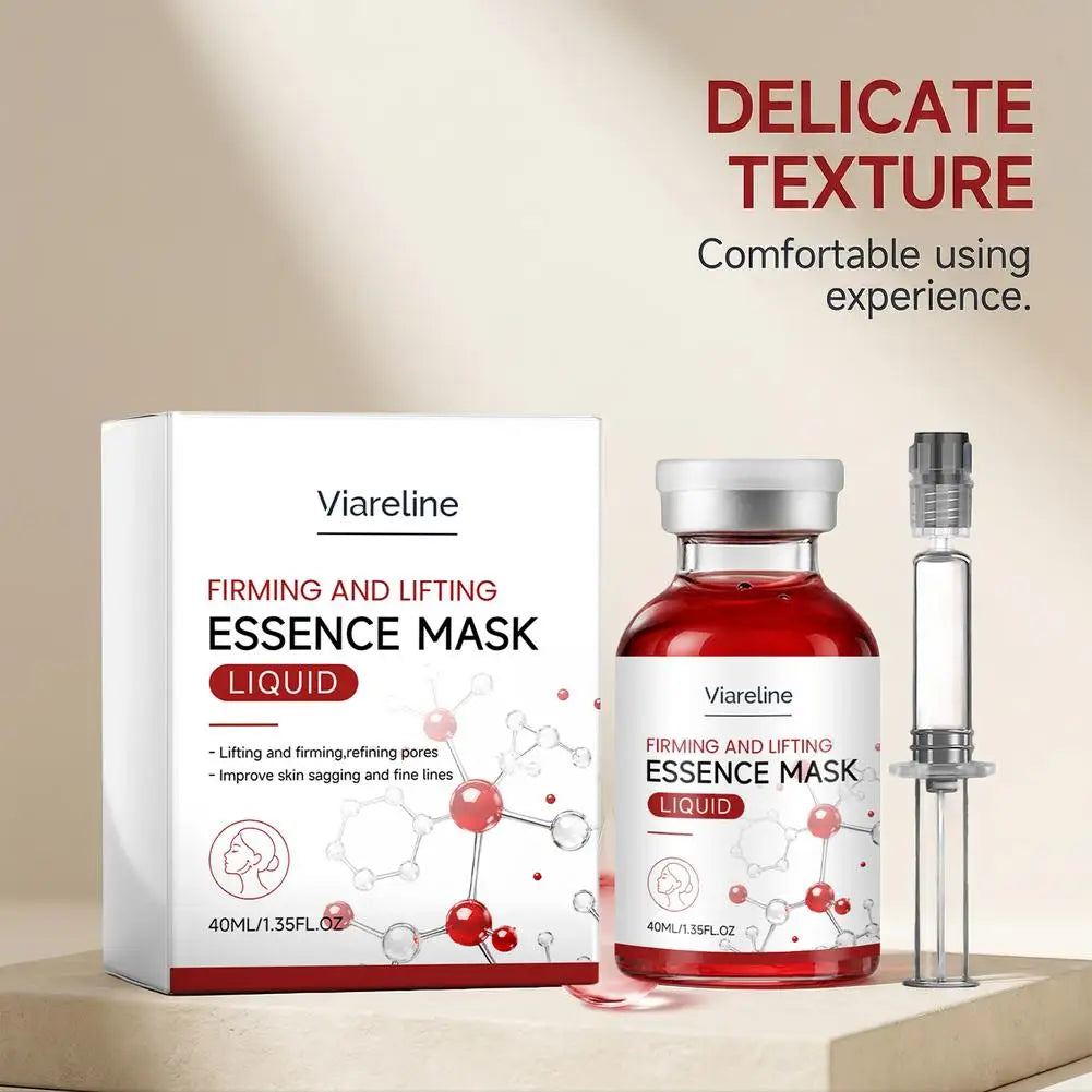 Lifting Firming Essence Mask Liquid 40ml Deep Hydrating Face Serum for Fine Lines & Sagging, Pore Minimizing Skin Care