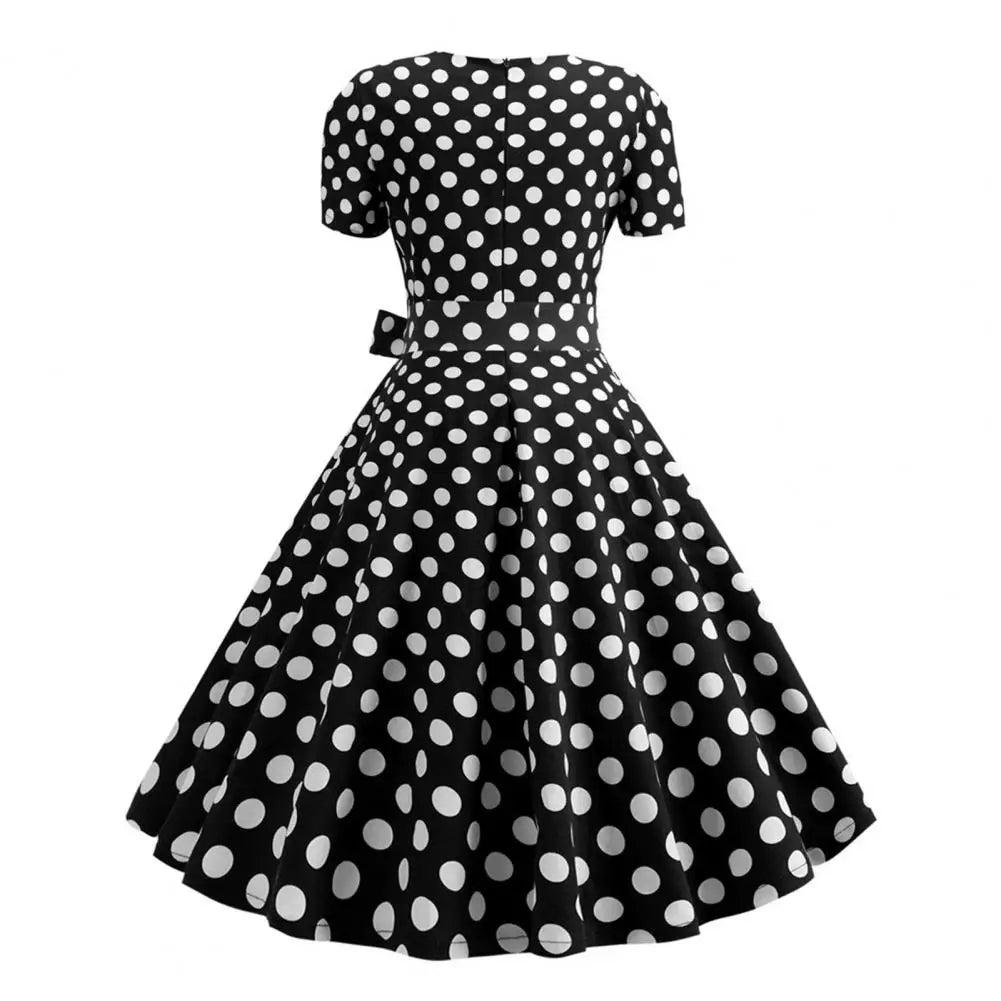 1950s Vintage Pin-up Dress Square Neck Midi Dress Rockabilly Pin Up Dress Robe Femme Casual Retro Elegant Party Midi Sundress