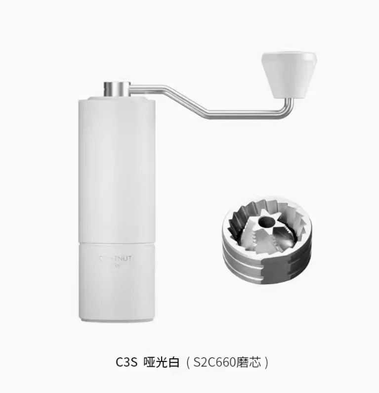 TIMEMORESTORE Chestnut C3 Manual Coffee Grinder S2C Burr High Quality Portable Hand Grinder With Double Bearing Positioning