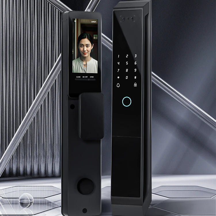 WiFi Facial Recognition Video Intercom Fingerprint Door Lock Fully Automatic Anti-theft TTlock 3D Face Smart Locks