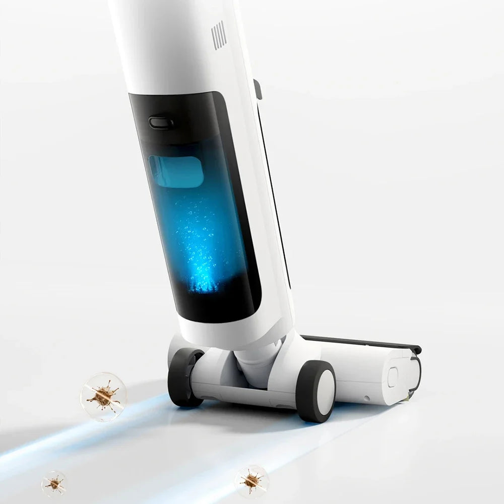 Xiaomi mijia wireless anti-tangle floor washer 4c wet and dry vacuum cleaner for home auto cleaning crawler roller brush scrub