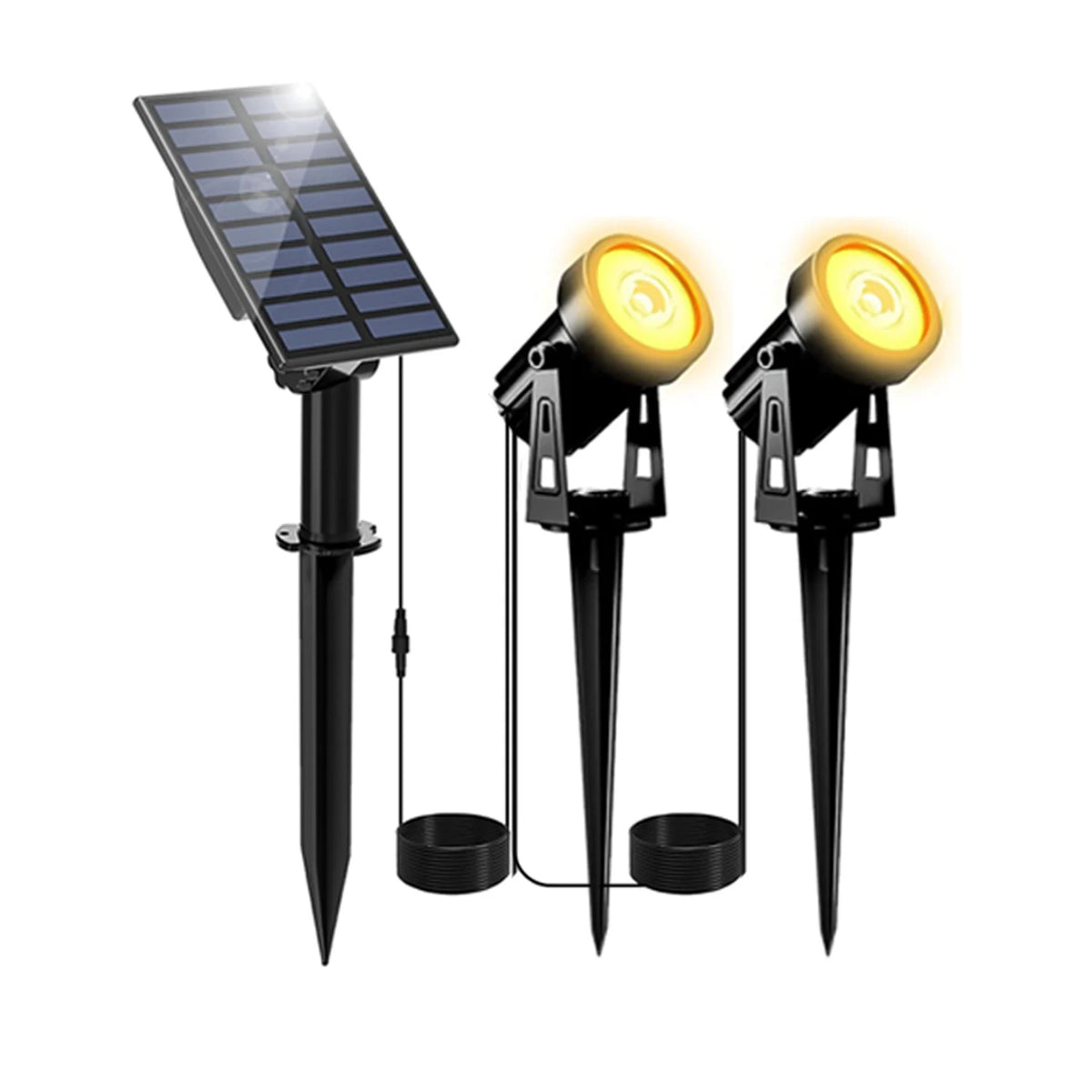 1/2/4/6 LEDs Outdoor Solar Light IP65 3000K Garden Landscape Pathway Wall Lamp for Tree Decor Yard Street Solar Lawn Spotlight