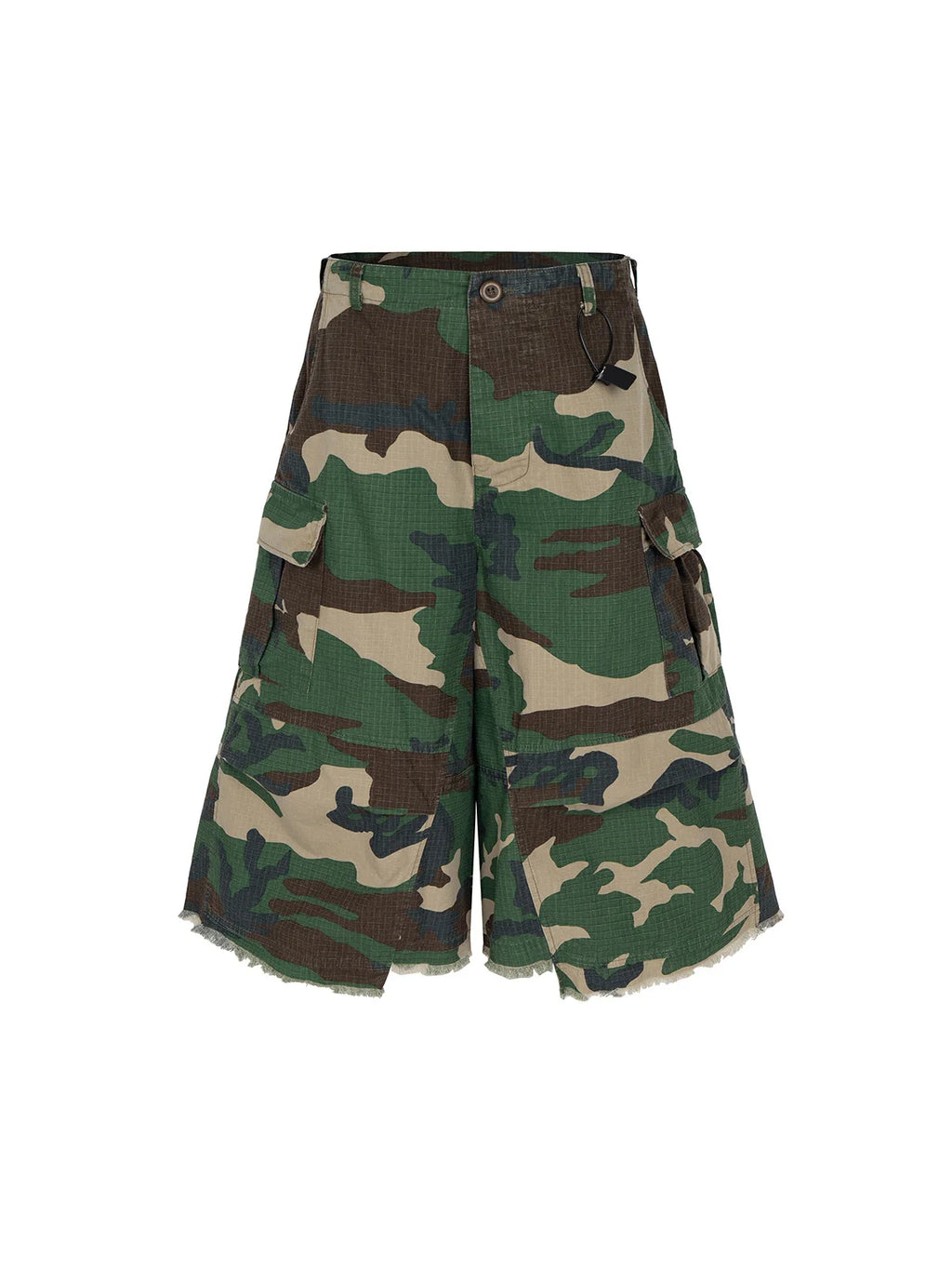 MIJKO Camouflage Work Short Pants Playful Youth Style Casual Loose Fit Cargo Shorts for Active Wear 8486