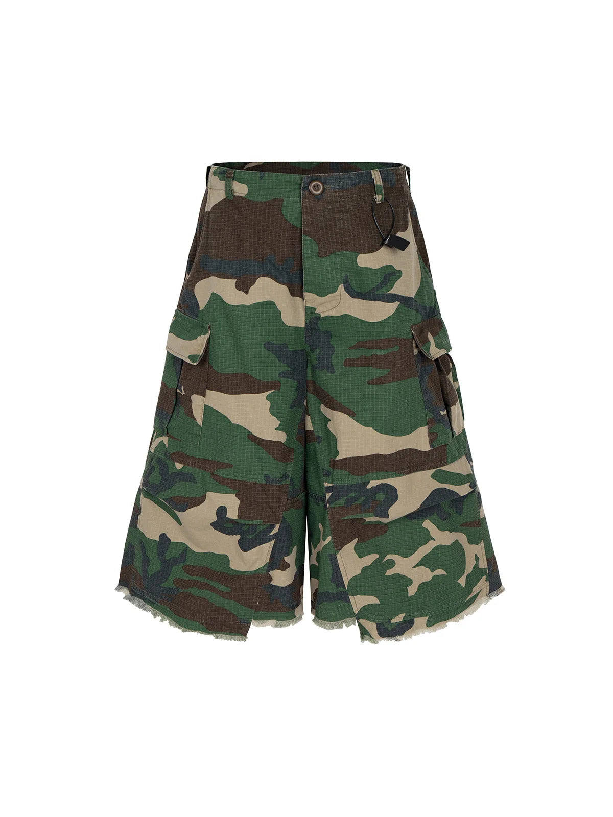 MIJKO Camouflage Work Short Pants Playful Youth Style Casual Loose Fit Cargo Shorts for Active Wear 8486