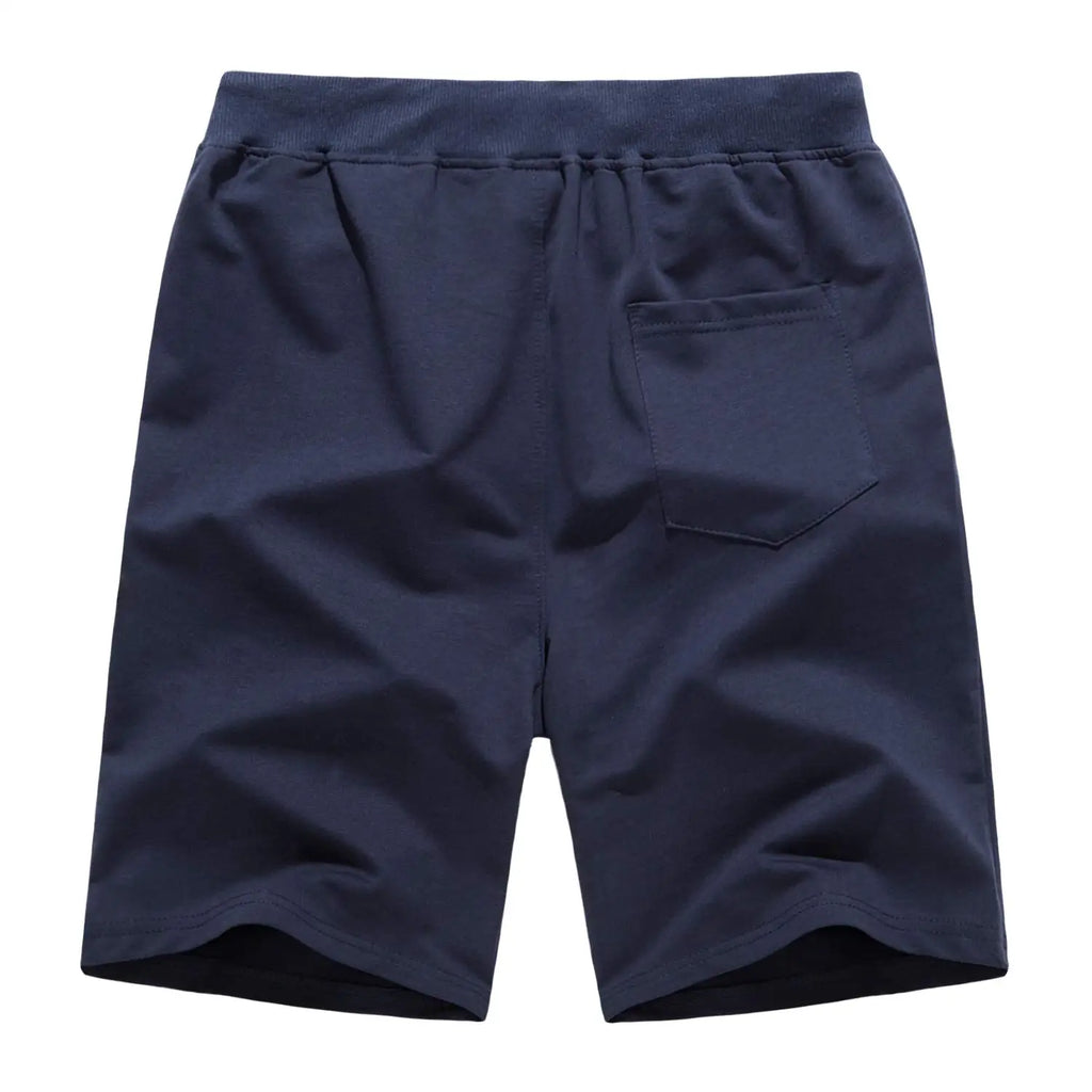 TACVASEN Summer Cotton Running Track Shorts Mens Casual Jogger Shorts Elastic Waist Athletic Workout Zipper Pockets Short Pants