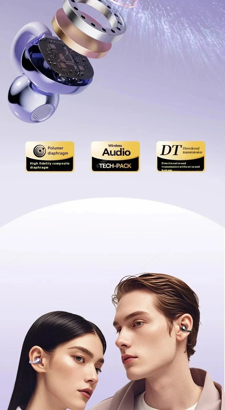 Wireless Bluetooth Earphones Clip-on Q71 Earphone High Sound for Xiaomi Earbuds Led Display Headphones Music Sports Headset