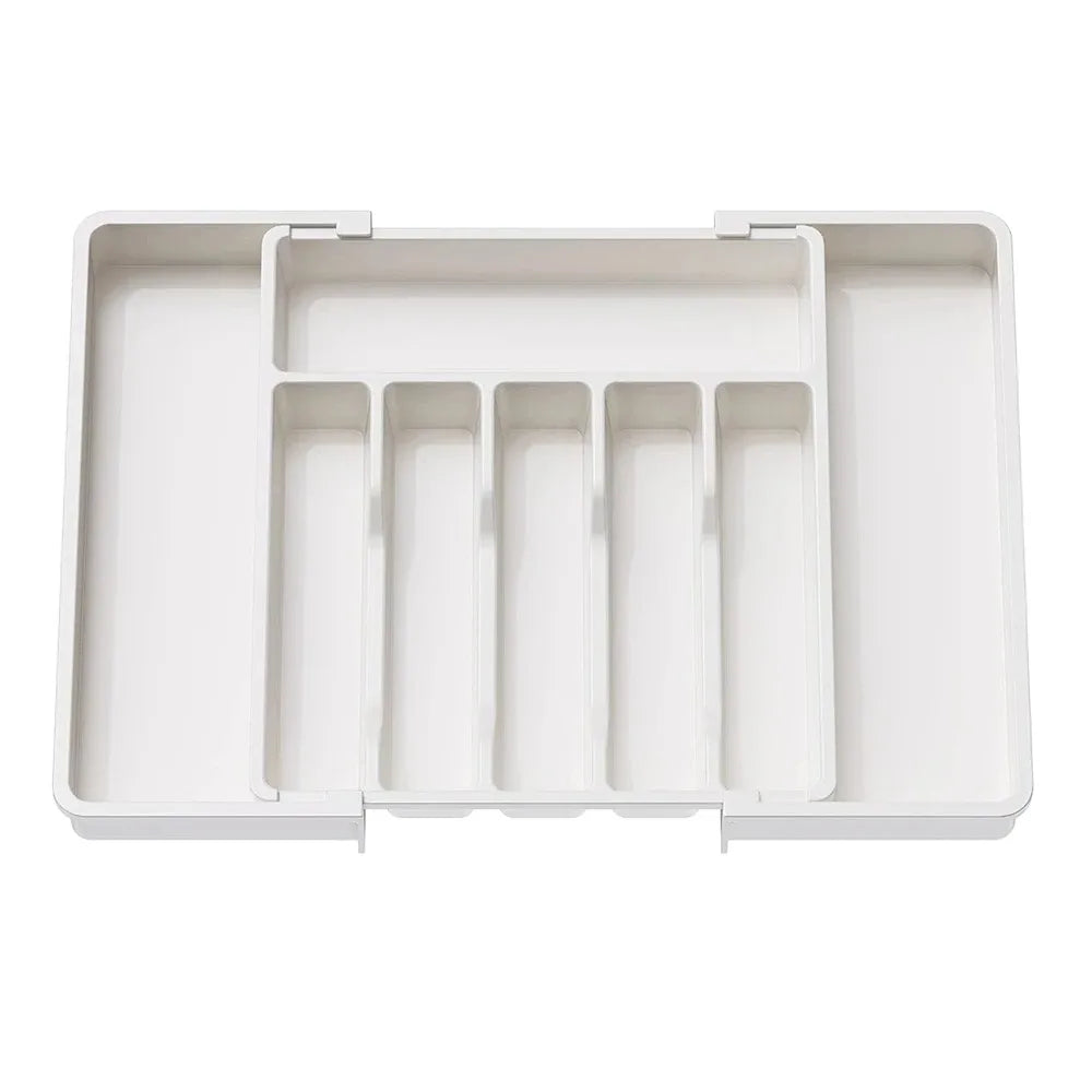 Kitchen Drawer Cutlery Organizer Expandable Silverware Tray Adjustable Utensil Holder for Forks Spoons Knives