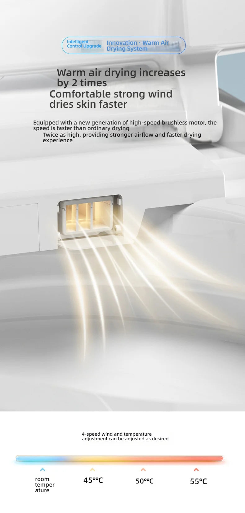 Luxury Automatic Smart Toilet, Ceramic Floor-to-ceiling Smart Toilet With Remote Control Function