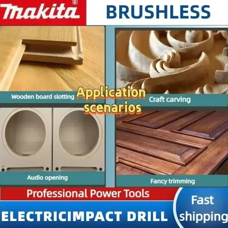 Makita DRT50 18V Cordless Trimmer, Brushless Motor, Professional Rechargeable Slotting and Milling Tool,Edge trimmer