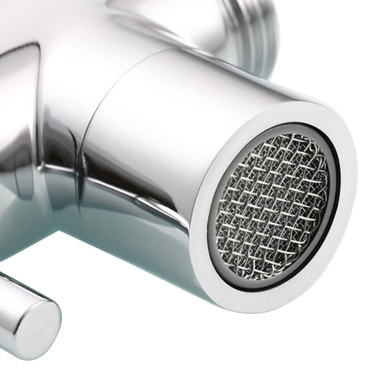 Inside 22mm Outside 24mm Shower Hose Water Diversion Valve Faucet Water Separator Changeover Valve One Inlet Two Outlet M4YD