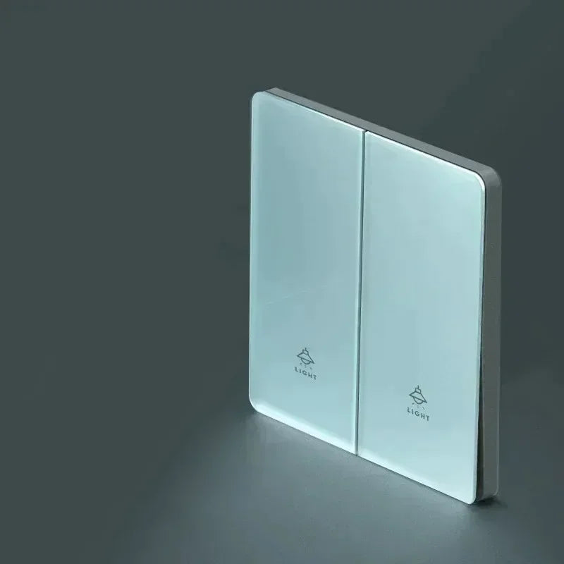 86 Type White Universal Wall Light Switch Tempered Glass EU Korea electrical Switch 220V 1/2/3/4 Gang 1/2 Way button Wall Panel
