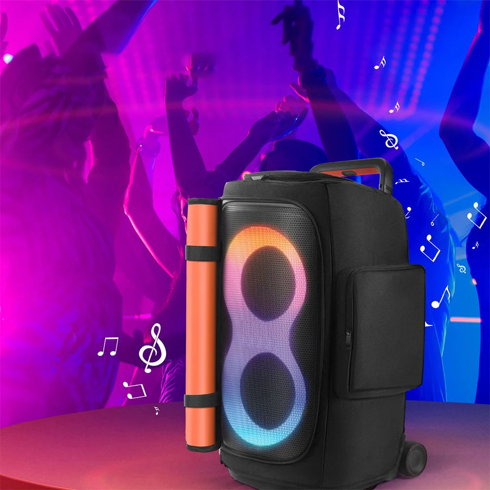 Portable Speaker Dust Case with Mic Pocket Double-Sided Speaker Storage Bag Wear Resist for JBL PARTYBOX 520/110/310/320 Cover