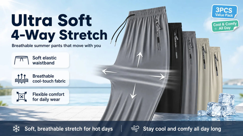 Breathable Plus Size Men's Casual Jogger Pants for Men Tracksuit Trousers Quick Dry Straight Elastic Waist Korean Classic Sport