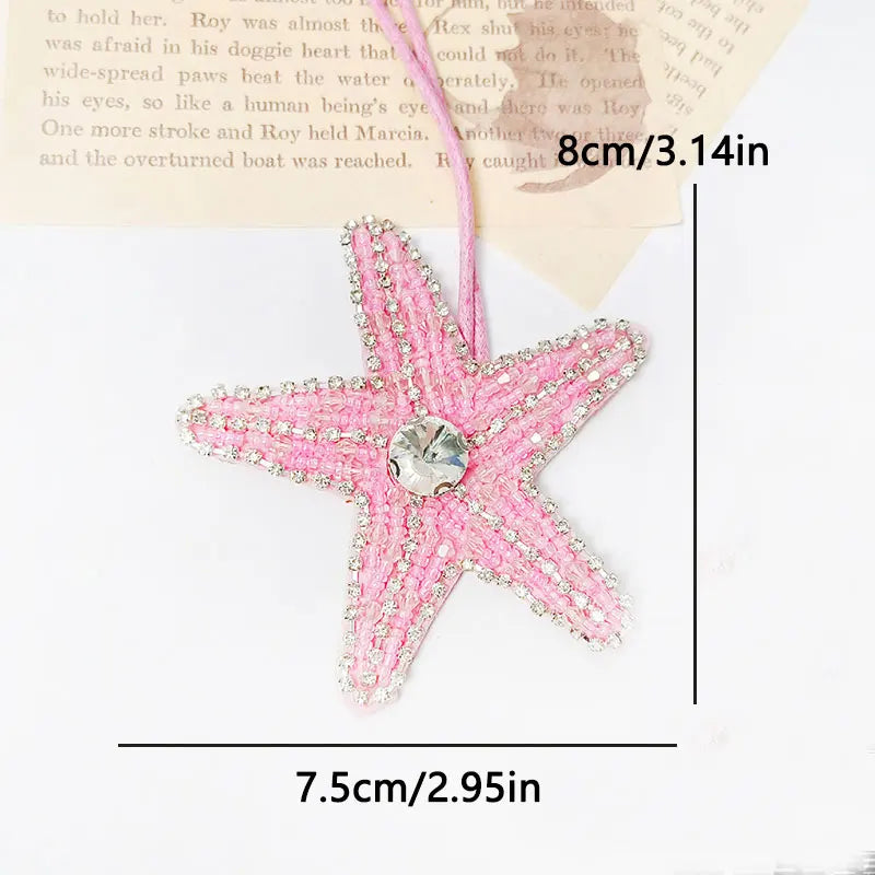 3D Handmade Rhinestone Beads Bag Charm, Crystal Lanyard Patches Keychains, Hanging Rope Patches, Backpack Pendants Decor