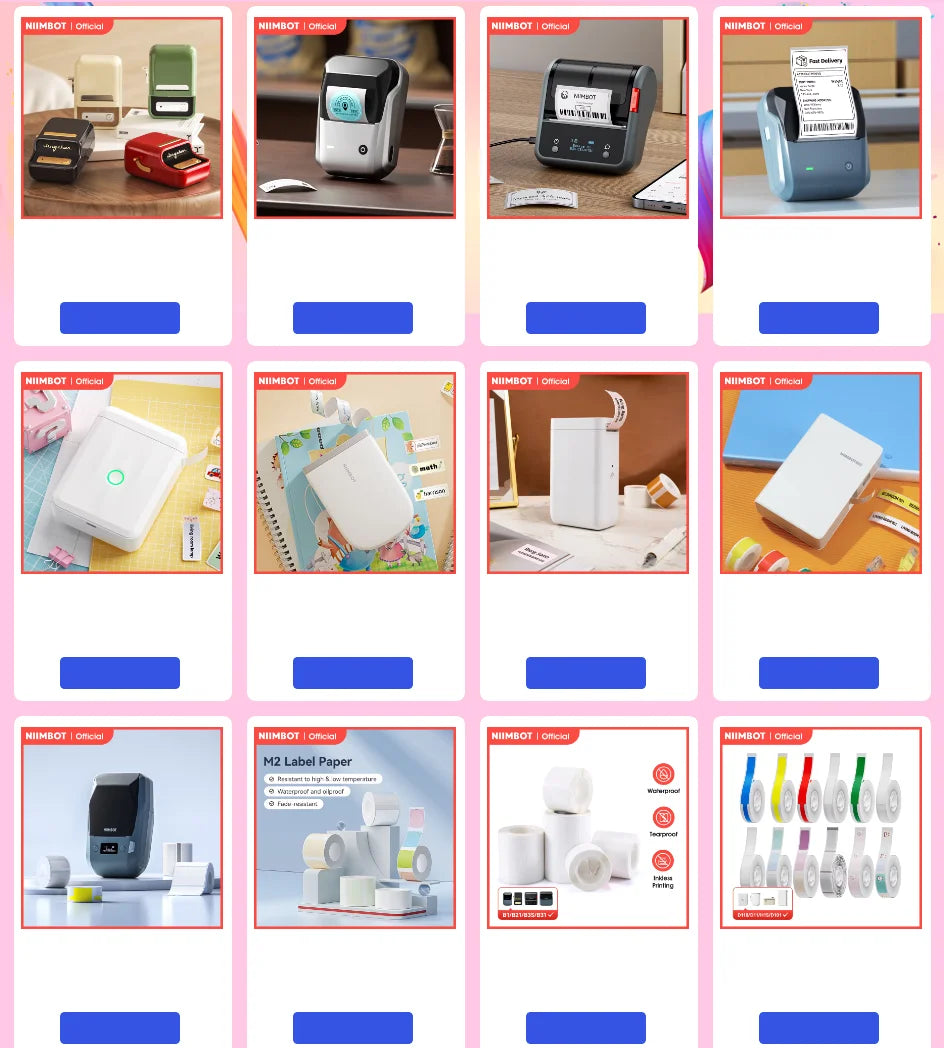 Niimbot D110 Mini Portable Thermal Printer Smart Pocket Self-adhesive Label Printer Bluetooth Price Label Sticker Maker For Home