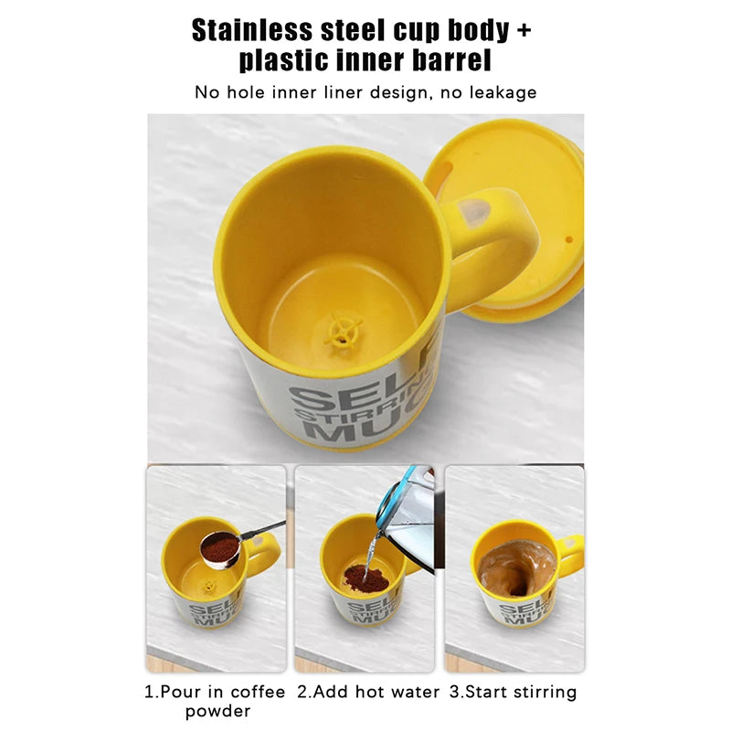 ★★★Stainless Steel Electric Mixing Cup Automatic Self Stirring Mug 400ml, Coffee Milk Drink Mug Blender