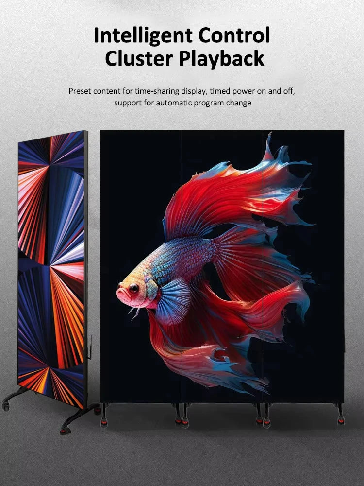 Indoor Foldable LED Poster Screen P1.8 P2 P2.5 Portable Digital Display Video Wall for Store Events Exhibition