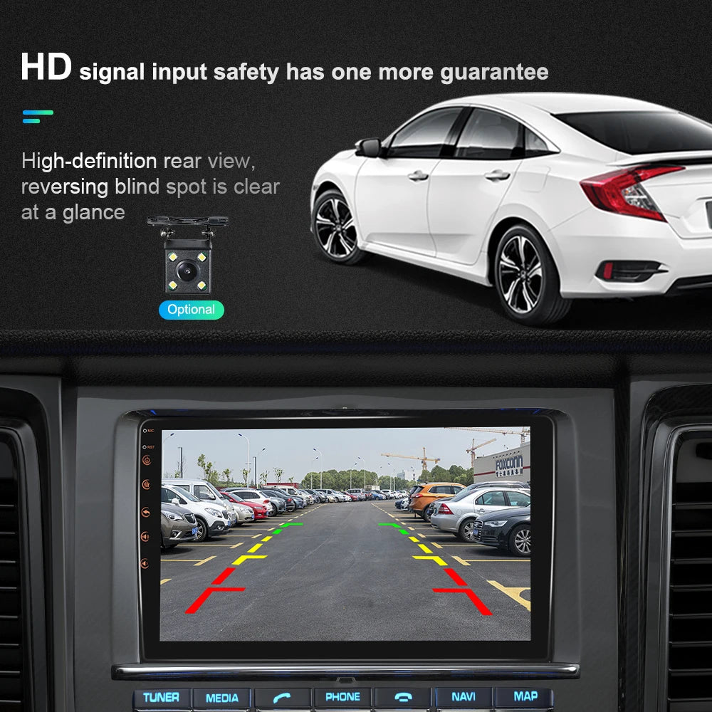 Podofo Android 12 Car Radio Androidauto Carplay 2 Din GPS Car Audio 7"/9"/10" WIFI BT Automotive Multimedia Player For VW Ford