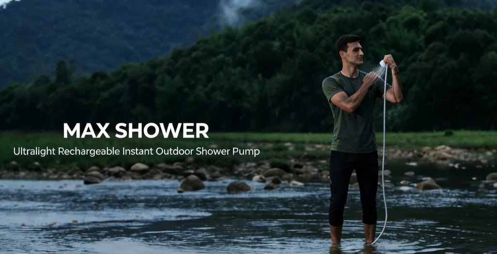FLEXTAIL MAX SHOWER - Portable Electric Shower Pump IPX7 Waterproof for Outdoor Shower, Car Washing, Dishwashing, Pet Cleaning