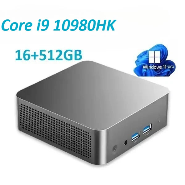 2026 New MINI PC Windows 11 Pro Core i9 10980HK 16GB RAM 1TB 2TB SSD WIFI 6 BT5.2 4K HD Mini Gaming Office Study Pc