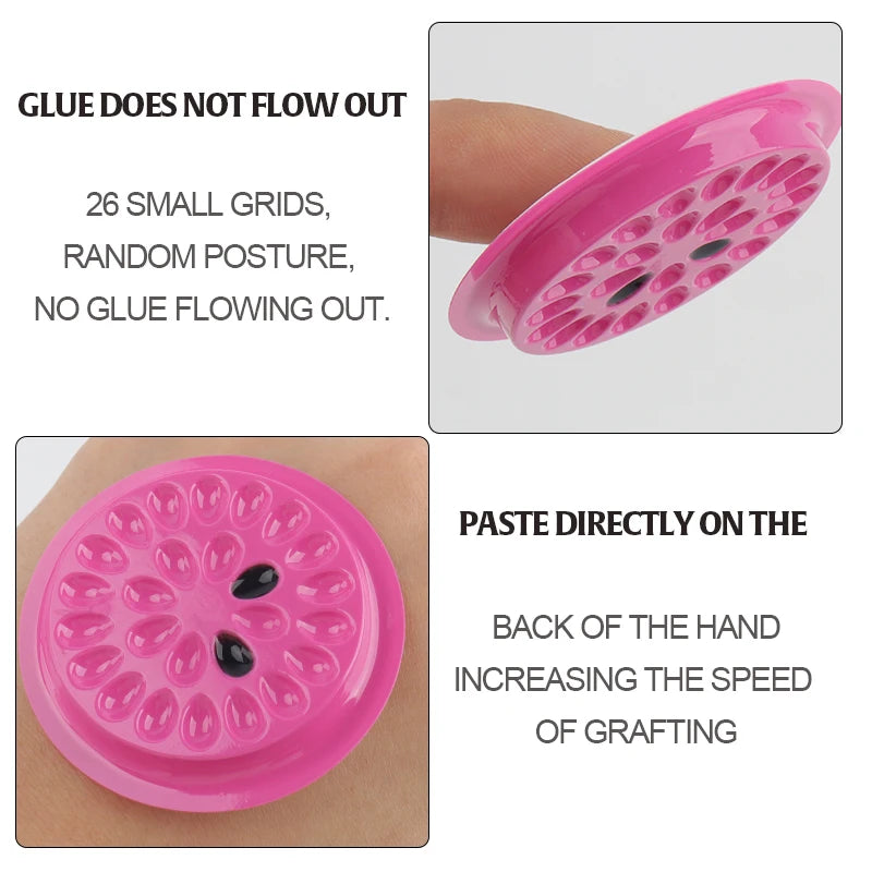 100pc Eyelash Glue Holder Tray Pad Lash Extension Adhesive Stand Base Gasket Tattoo Pigment Pallet Eyelashes Lifting Makeup Tool