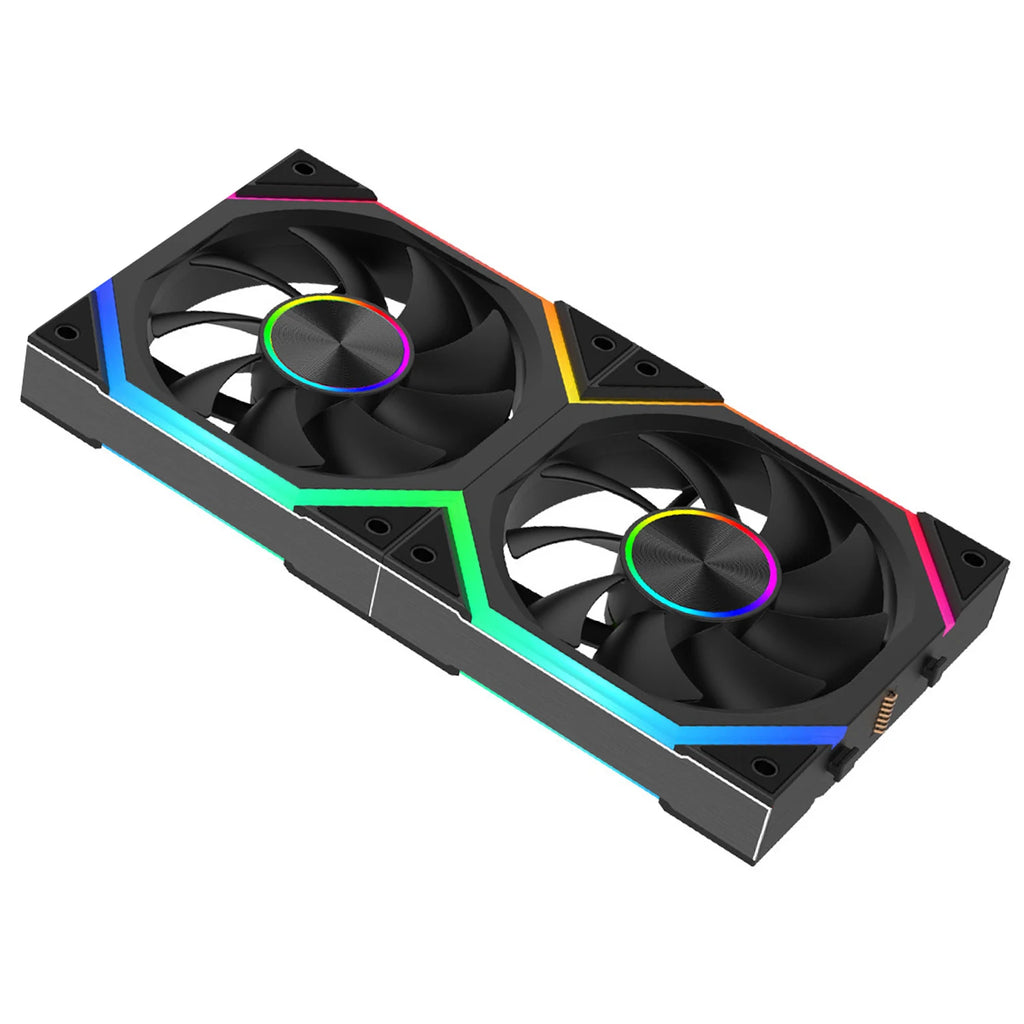 Veebyte XY 120/240/360 Building Block Wireless Splicing Fan 120mm PC Fan PWM Speed Control ARGB 12V Large Air Volume Chassis Fan