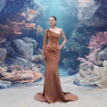 Customized Beading Vestidos Para Bodas Mujer Invitada Dress For Women Sexy Prom Dresses Robes De Soirée Evening Dress Elegant F