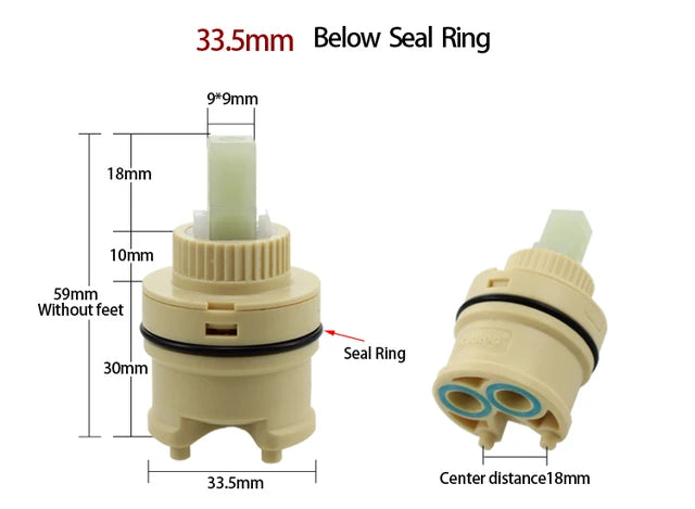 25mm/35mm/40mm Moen Replacement Ceramic Spool Water Mixer Tap Faucet Cartridge Kitchen Bathroom Faucet Replace Part